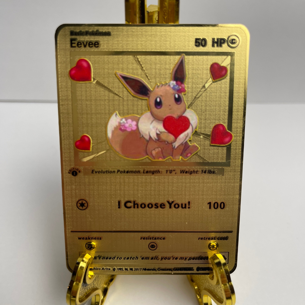 Metal Poke Card - Pika & Eevee