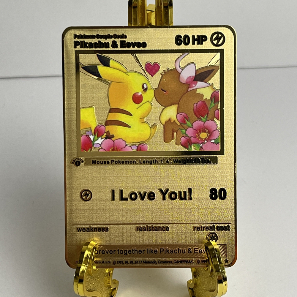 Metal Poke Card - Pika & Eevee